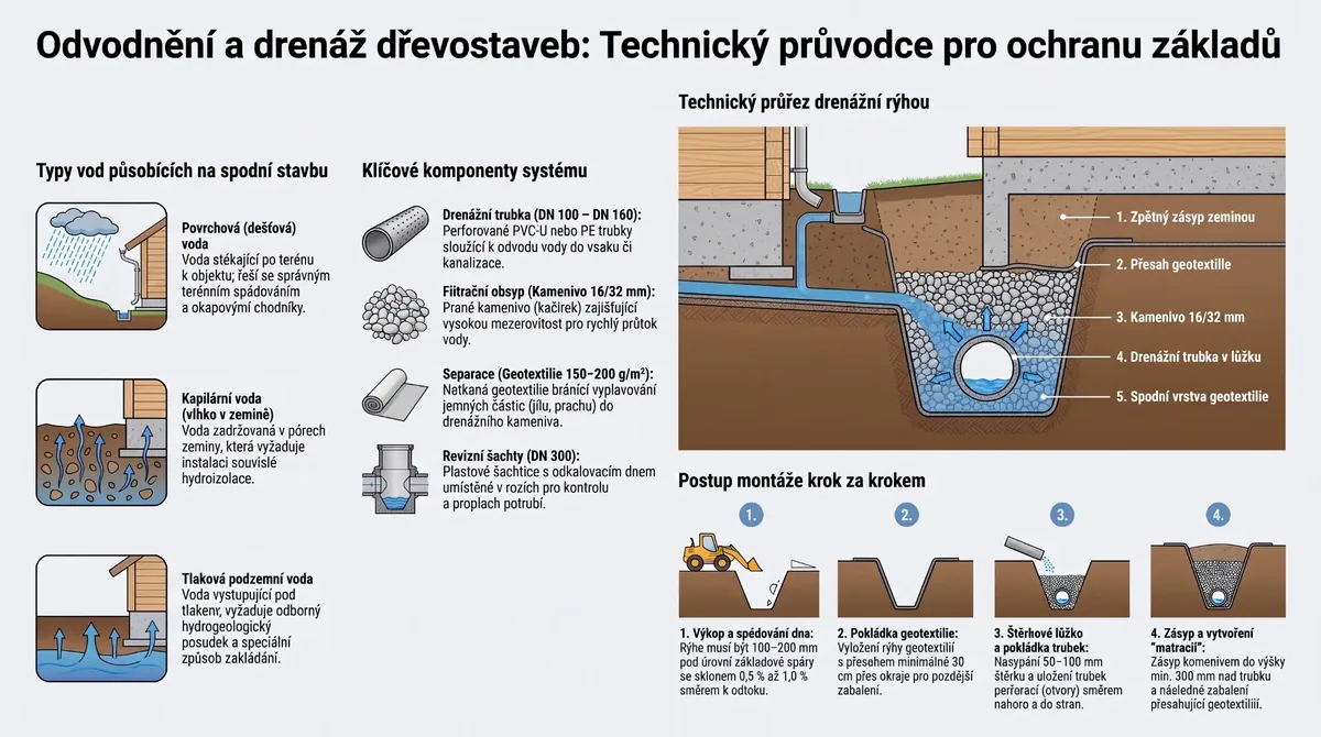 Drenáž, odvodnění staveniště a ochrana spodní stavby proti vodě