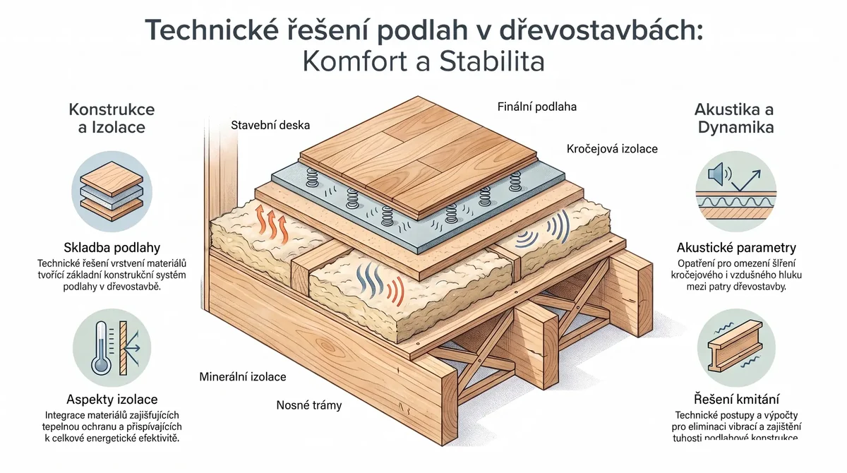 Skladba podlahy, zateplení a kmitání podlahové konstrukce